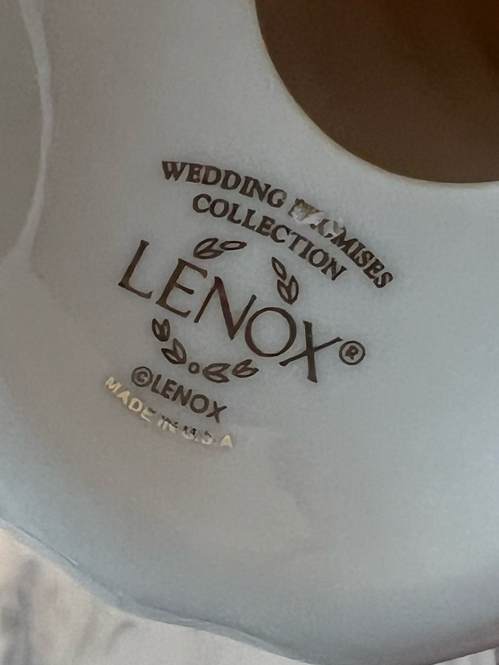Lenox Glossy White Porcelain Bride and Groom Figurine with Teal Box Vintage - Picture 5 of 5